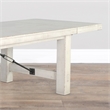 Sunny Designs Marina Farmhouse Mahogany Wood Extension Table in White Sand