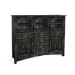 Sunny Designs Marina Farmhouse Mahogany Wood Server in Black Sand