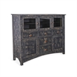 Sunny Designs Marina Farmhouse Mahogany Wood Server in Ocean Blue