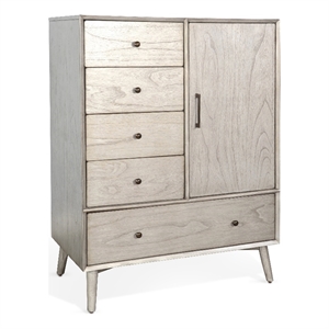 sunny designs american modern mindi wood chest in modern gray
