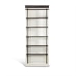 Sunny Designs Carriage House Wood and Metal Bookcase with Ladder in Off White