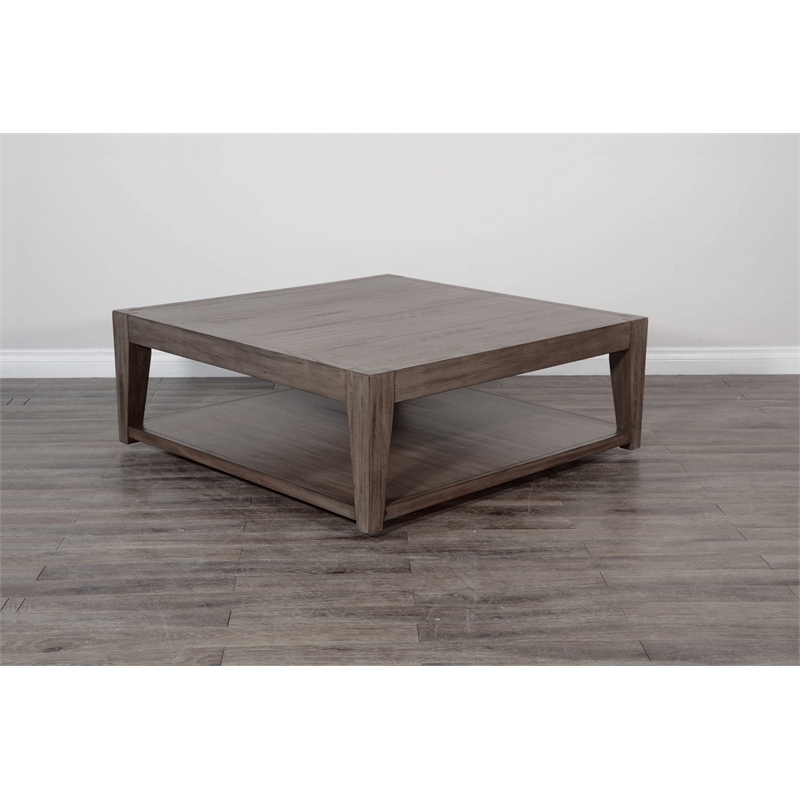 Sunny Designs Doe Valley Mahogany Wood Coffee Table with Casters in Light Brown
