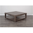 Sunny Designs Doe Valley Mahogany Wood Coffee Table with Casters in Light Brown