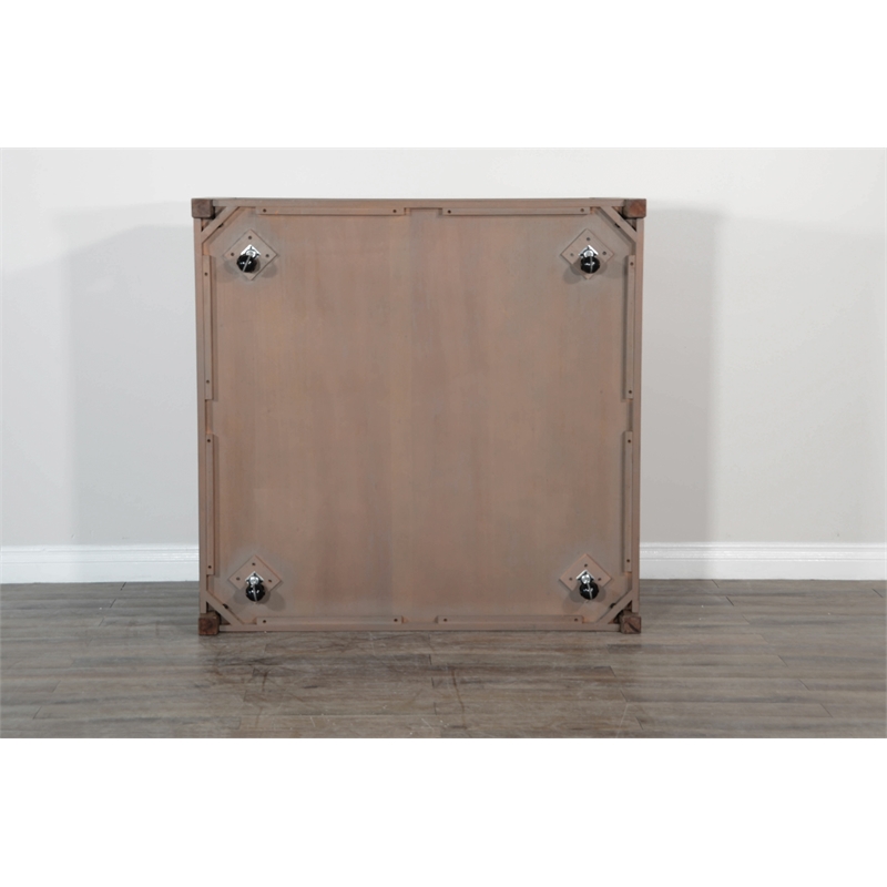 Sunny Designs Doe Valley Mahogany Wood Coffee Table with Casters in Light Brown