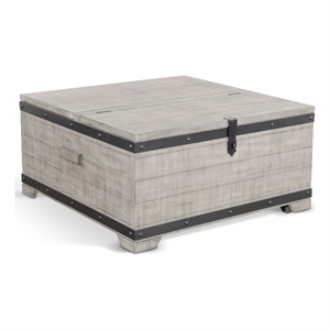 Sunny Designs Mahogany Wood Coffee Table with Lift Top and Casters - Alpine Gray