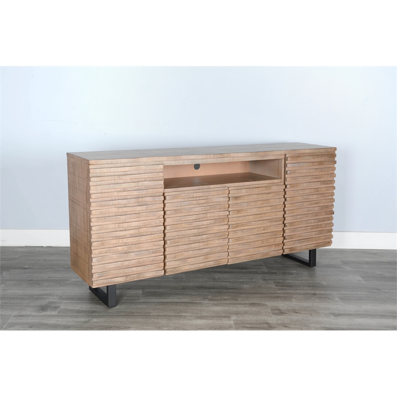 Sunny Designs Vivian Modern Mahogany Media Console Server in Light Brown