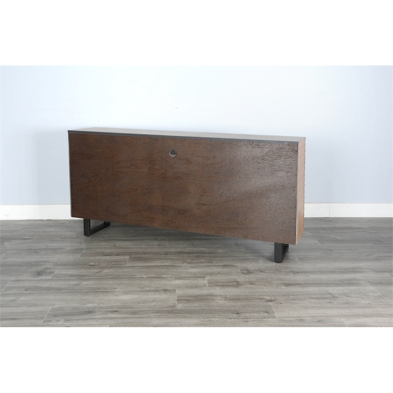 Sunny Designs Vivian Modern Mahogany Media Console Server in Light Brown