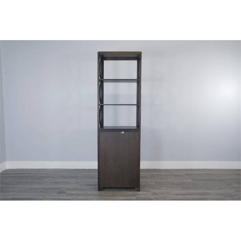 Sunny Designs Homestead Mahogany Wood Left Entertainment Pier in Tobacco Leaf