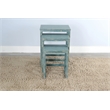 Sunny Designs Marina Sea Grass Solid Wood and Veneers Nesting Table