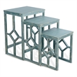 Sunny Designs Marina Sea Grass Solid Wood and Veneers Nesting Table