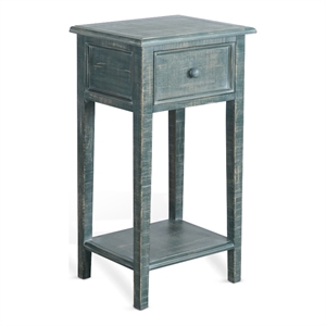 Sunny Designs Marina Sea Grass Wood Side Table