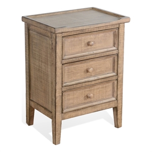 Sunny Designs Marina Nutmeg Beach Pebble Wood End Table