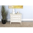 Sunny Designs Marina White Sand Wood End Table