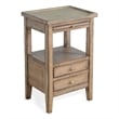 Sunny Designs Marina Beach Pebble Solid Wood and Veneers Side Table