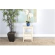 Sunny Designs Marina White Sand Wood Side Table
