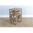 Sunny Designs Marina Solid Wood and Veneers Beach Pebble Nesting Table