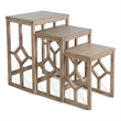 Sunny Designs Marina Solid Wood and Veneers Beach Pebble Nesting Table