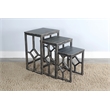 Sunny Designs Marina Black Sand Solid Wood and Veneers Nesting Table