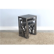 Sunny Designs Marina Black Sand Solid Wood and Veneers Nesting Table