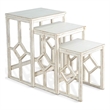 Sunny Designs Marina White Sand Nesting Table