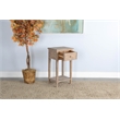 Sunny Designs Beach Pebble Wood Side Table with Drawer