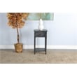 Sunny Designs Marina Wood Black Sand Side Table with Drawer