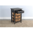 Sunny Designs Marina Black Sand Wood Storage Table