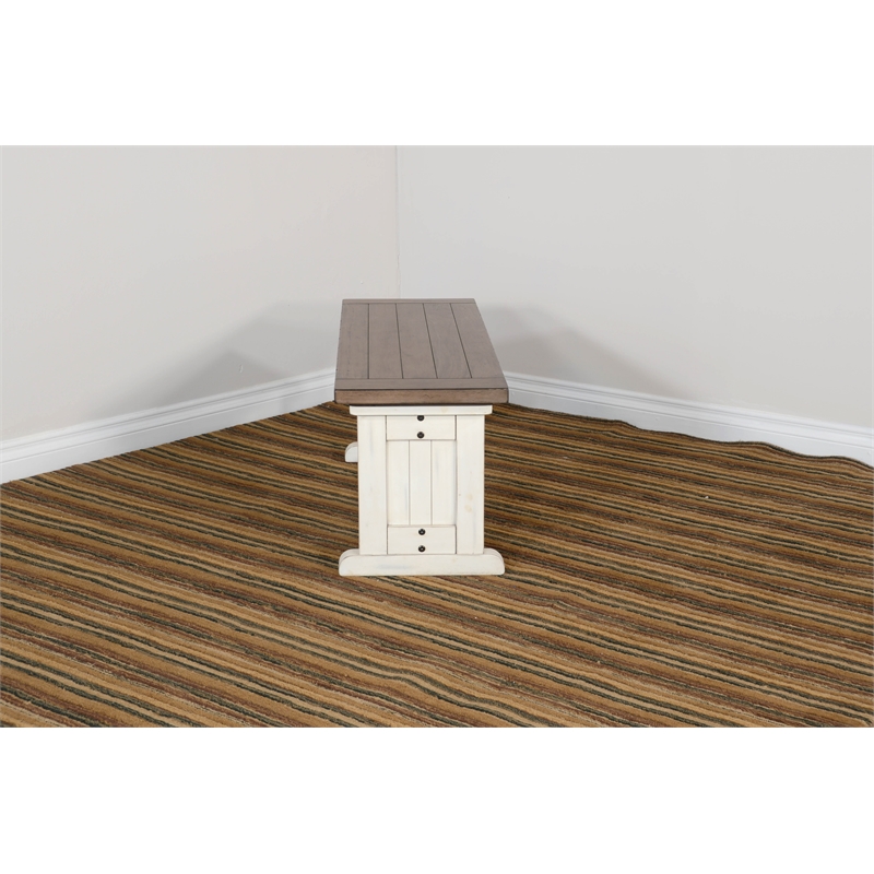 Sunny Designs Pasadena Farmhouse Wood Dining Bench
