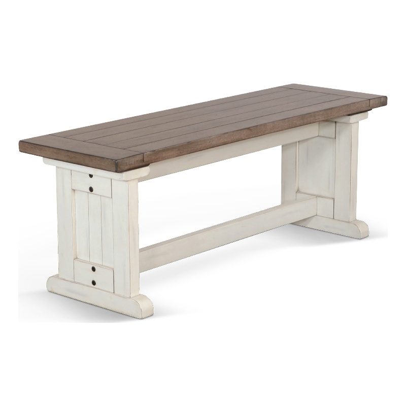 Sunny Designs Pasadena Farmhouse Wood Dining Bench