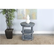 Sunny Designs Marina Ocean Blue Solid Wood and Veneers Side Table