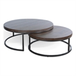 Sunny Designs Marina Round Nesting Coffee Table Set