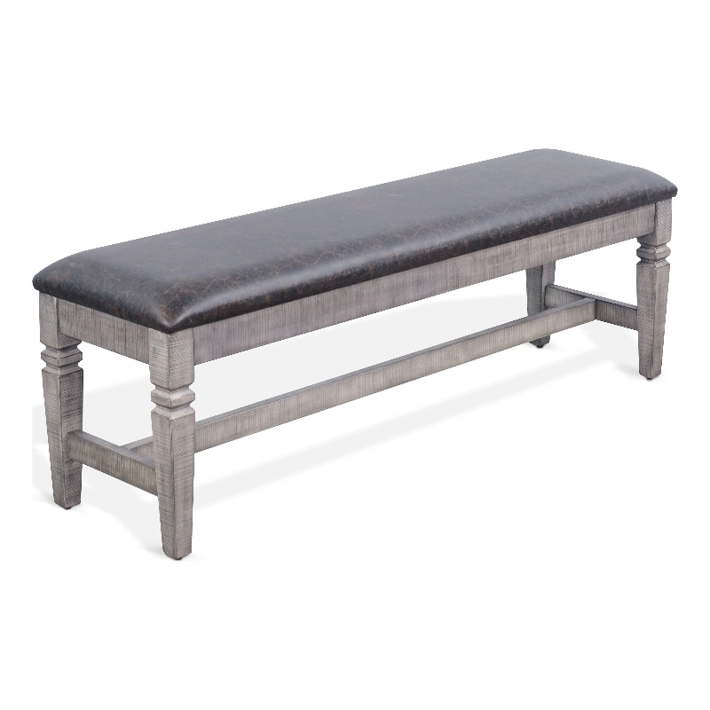 Sunny Designs Homestead Hill Cushioned Wood Dining Bench
