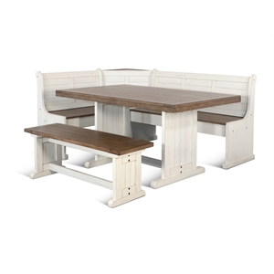 Sunny Designs Breakfast Nook Wood Dining Set