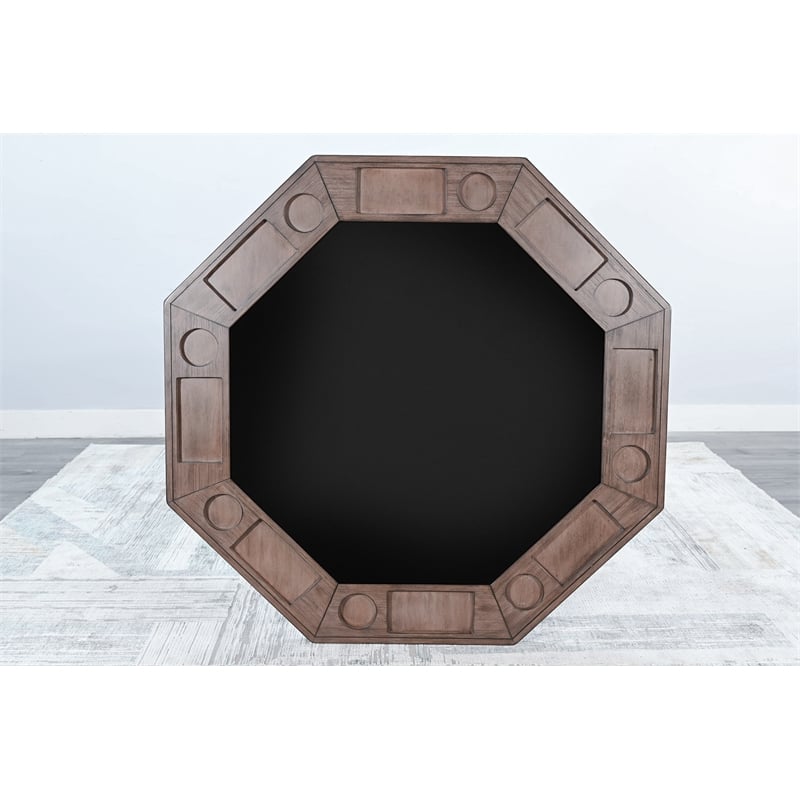 Doe Valley Reversible Wood Game and Dining Poker Table in Buckskin Natural