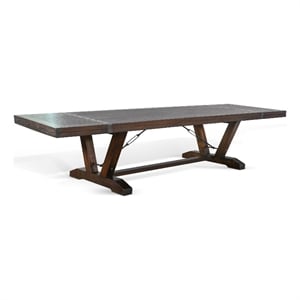 sunny designs yellowstone extension table with folding leaves