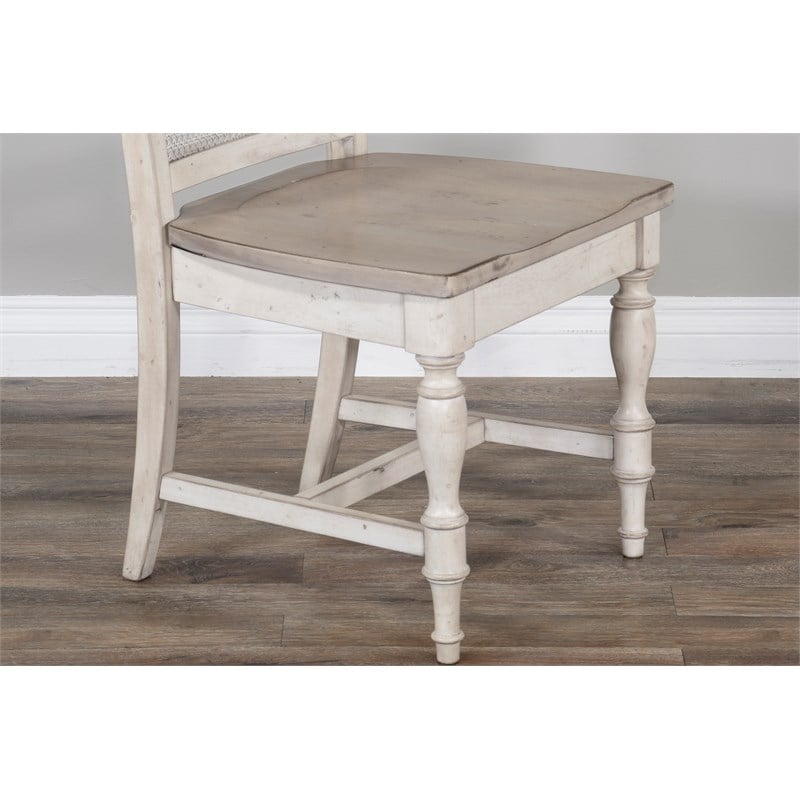 Sunny Designs Caneback Grey Wood Seat Dining Chair