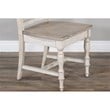 Sunny Designs Caneback Grey Wood Seat Dining Chair