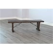 Sunny Designs Tobacco Leaf Wood Dining Bench with Turnbuckles