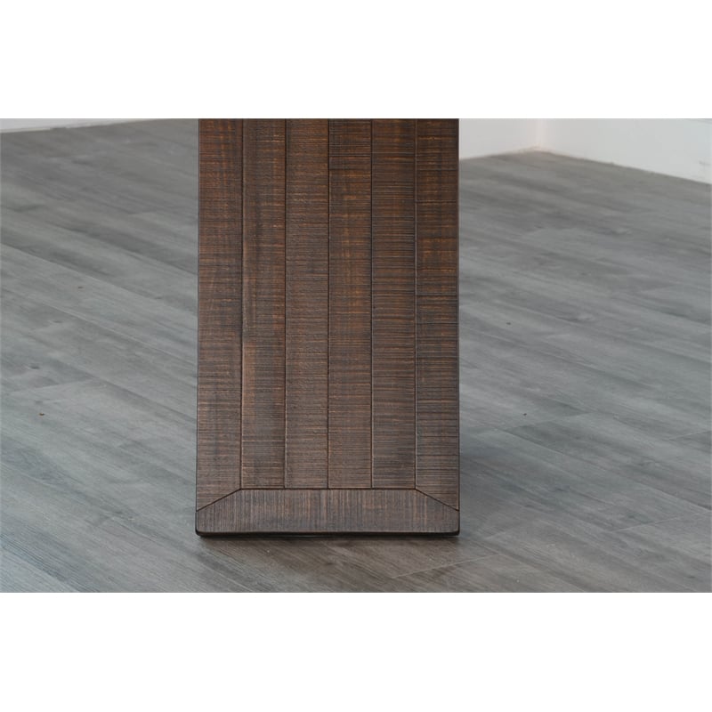 Sunny Designs Tobacco Leaf Wood Dining Bench with Turnbuckles