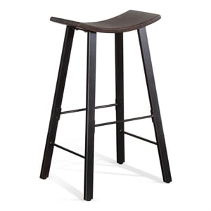 Sunny Designs 30&quot Solid Wood Bar Stool in Tobacco Leaf Dark Wood (Set of 2)