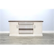 Sunny Designs Pasadena Solid Wood & Marble TV Console in Natural/Off White