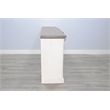 Sunny Designs Pasadena Solid Wood & Marble TV Console in Natural/Off White