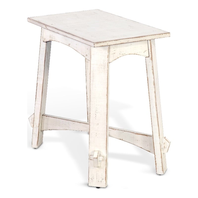 Sunny Designs White Sand Chair Side Table