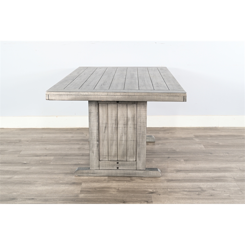 Alpine Grey Wood Breakfast Nook Dining Set