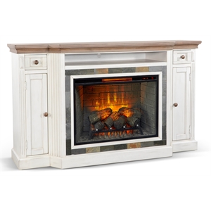 Sunny Designs 72&quot Media Console with Electric Fireplace