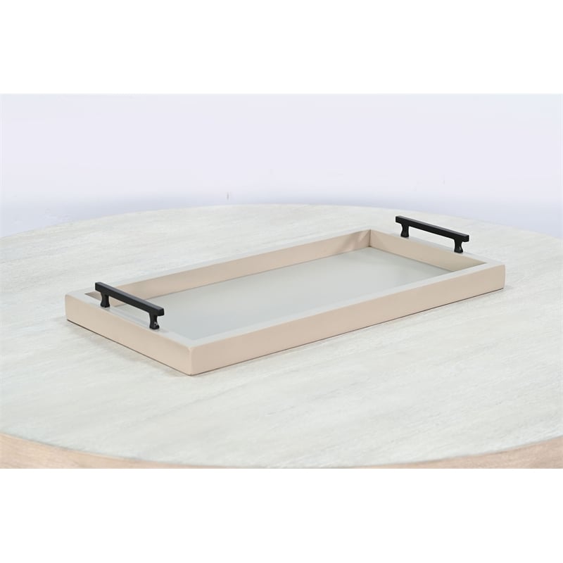 Sunny Designs Rectangular Tessa Wood Dining Table Tray