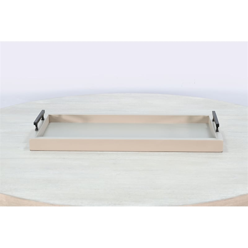 Sunny Designs Rectangular Tessa Wood Dining Table Tray