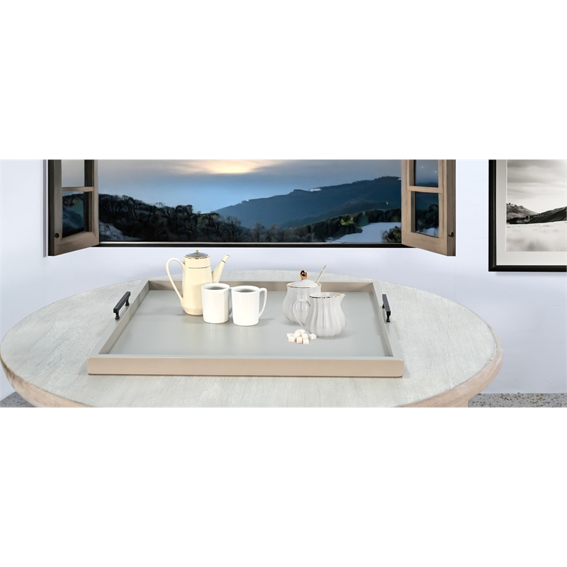 Sunny Designs Pavestone Square Tessa Ottoman Tray