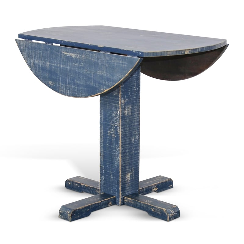 Sunny Designs Ocean Blue Drop Leaf Table