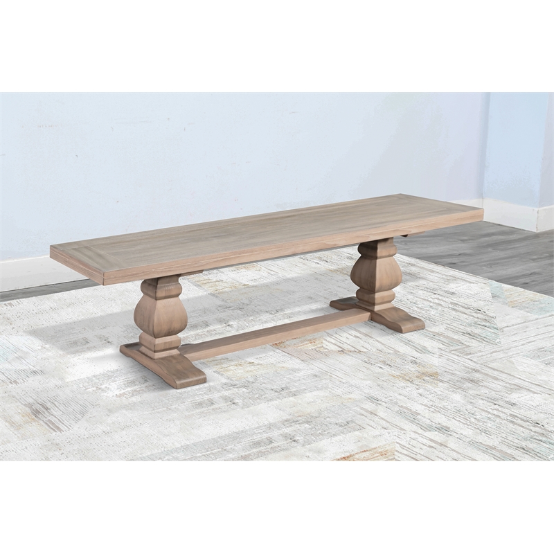 Sunny Designs Gianna Wood Trestle Dining Bench